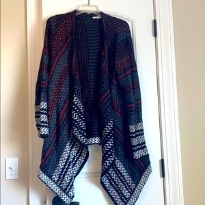 Maurices Patterned Draped Cardigan